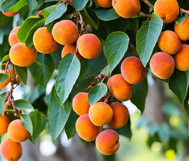 apricots on a branch