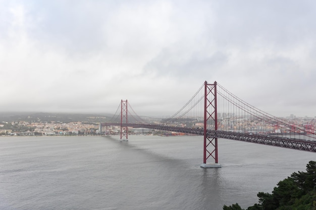 The  april bridge in cloudy weather