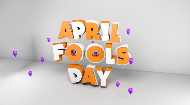 Premium Photo | April fools day 3d design