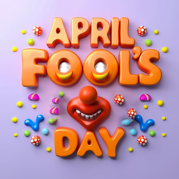 April Fools Day grappen en 3D clown lachen