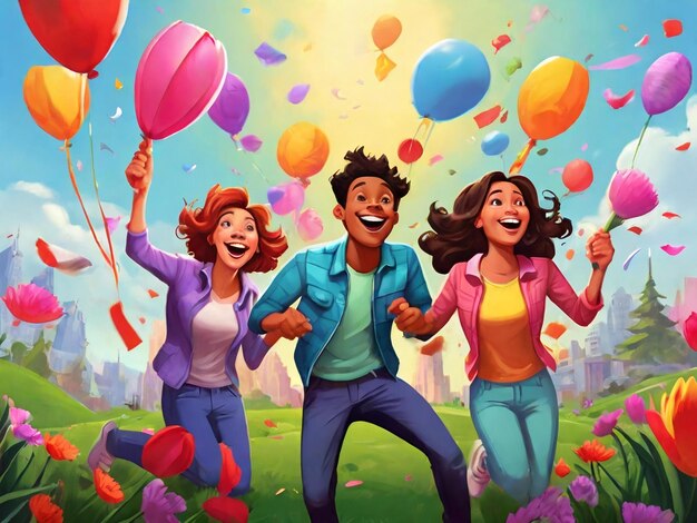 april fools festival colorful background design best quality hyper realistic wallpaper image banner