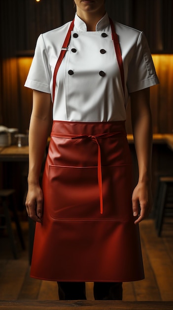 Photo apron artistry elevate your culinary creations in style