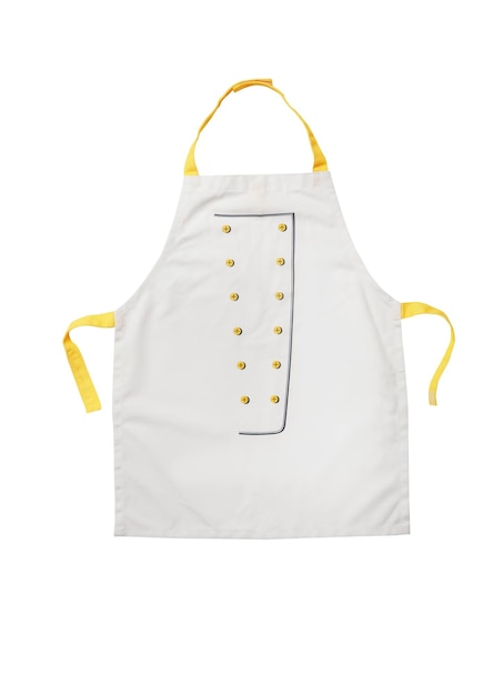 Apron of professional chef on white background top view