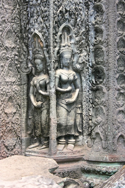 Apsara dansers bij Ta Prohm in Siem Reap