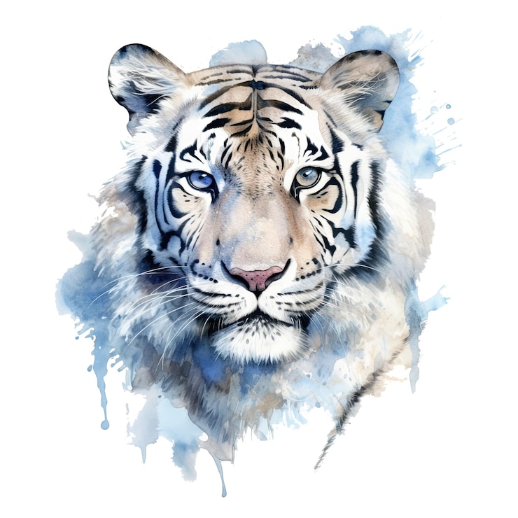 Foto aqaurell tigerportret gemaakt door ai knstliche intelligenz ai art