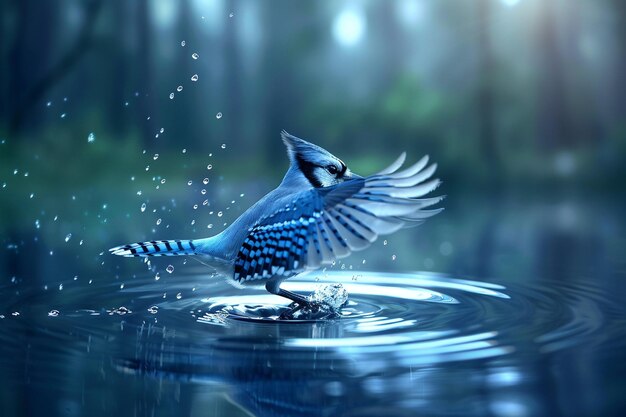 Aqua Auras Blue Jay Symphony