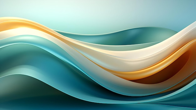 Aqua And Beige Gradient Curves