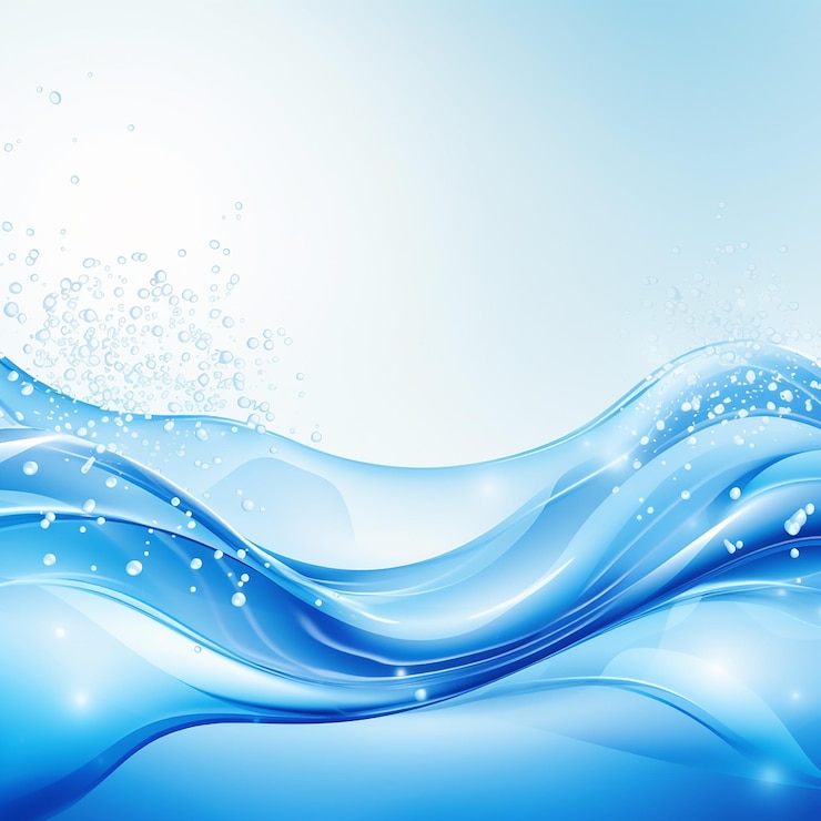 Photo aqua bliss vector blue clean water wave with air bubbles background