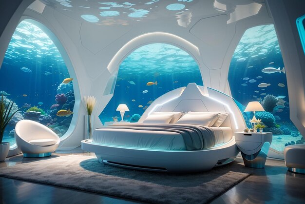 Aqua dreams submerge into futuristic luxury an underwater dome bedroom