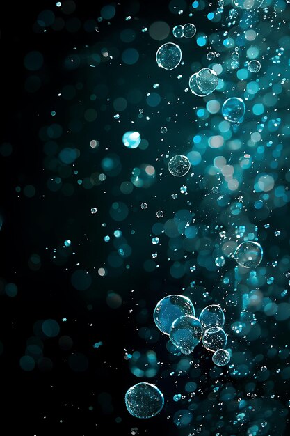 Aqua Dust Bubble Effect With Bubbles and Aqua Color Glowing Effect FX Texture Film Fillter BG Art