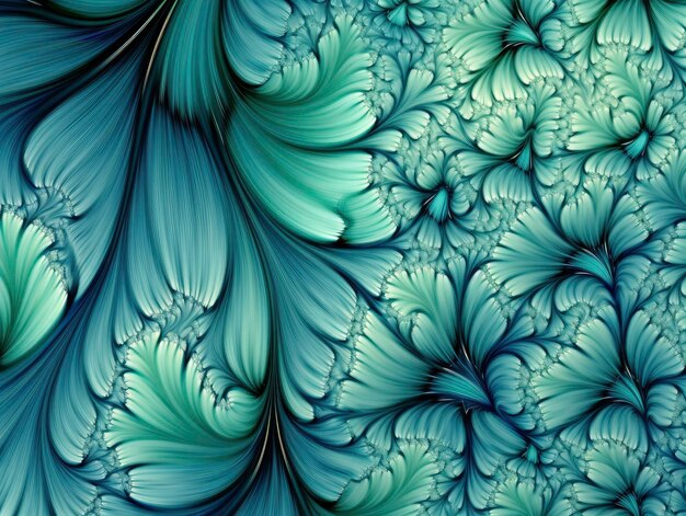 Aqua en Green psychedelische fractal