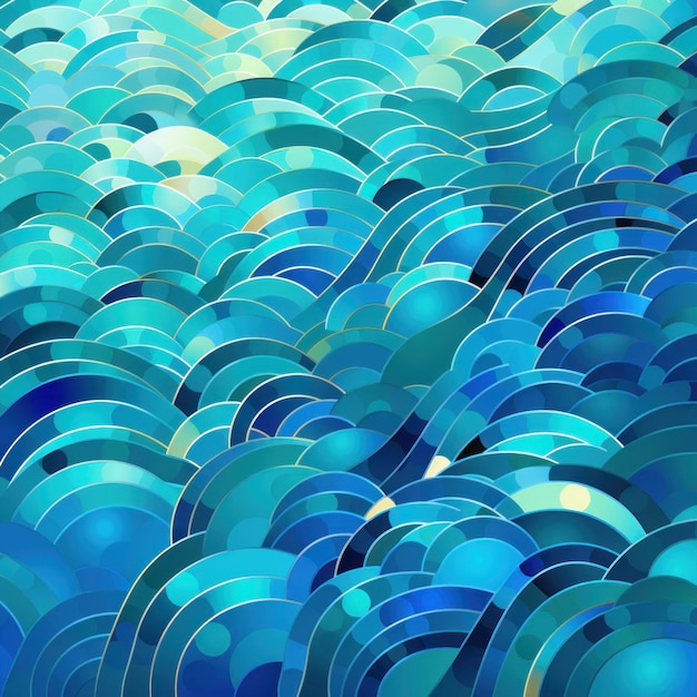 Aqua gradient colorful geometric abstract circles and waves pattern background Job ID ab2f25780b0a42f3abc3fa82bbe4f022