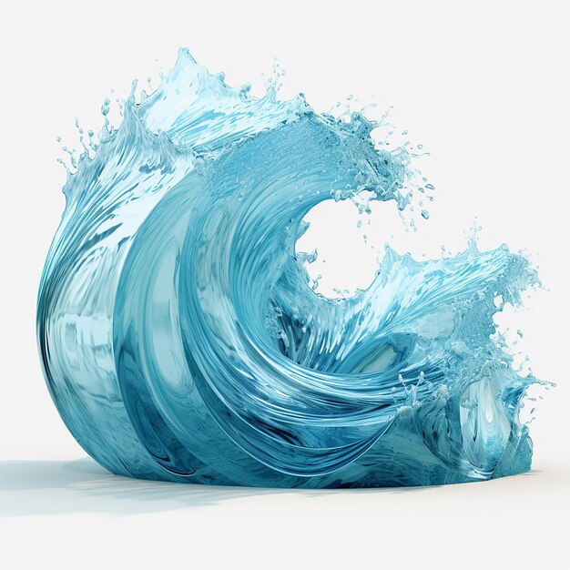 Photo aqua harmony water waves art vector isolated on transparent background