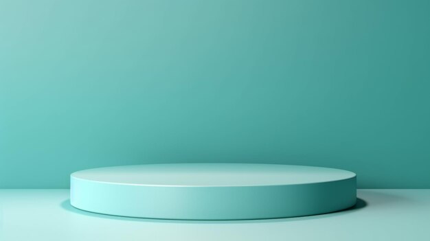 Aquamarine Crystal Abstract Minimalistic Product Podium The Scene for Product Presentation 3D Room with Geometric Platform Stage Pedestal Ai Generated Podium Mockup for a Product advertisement