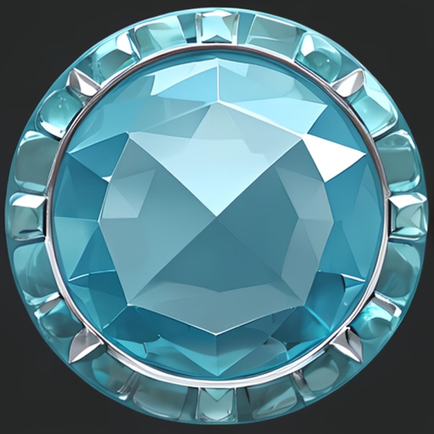 Photo aquamarine model for game ideas or jewelry making