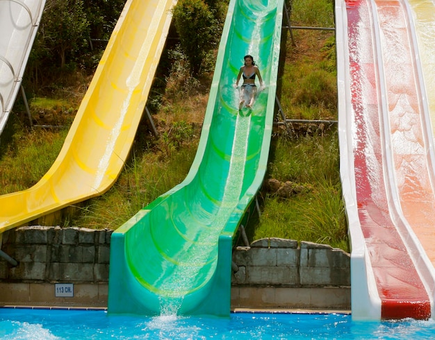 Aquapark constructies in zwembad