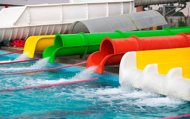 Aquapark sliders, aqua park, water park.