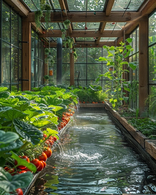 Aquaponic Greenhouse Utilizing Fish Waste Background