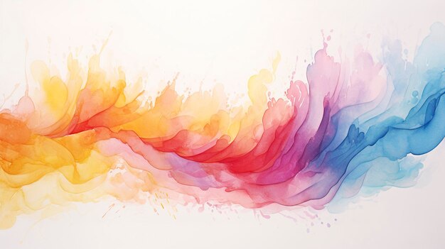 Aquarel abstracte regenboog