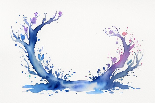 Foto aquarel achtergrond splash inkt schaduw ontwerp element minimalistische stijl van chinese inkt schilderkunst