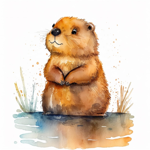 Aquarel Bever