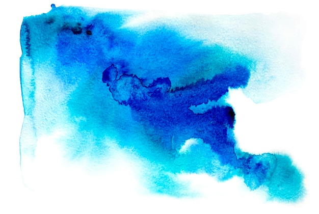 Aquarel blauwe splash kunstwerk achtergrond