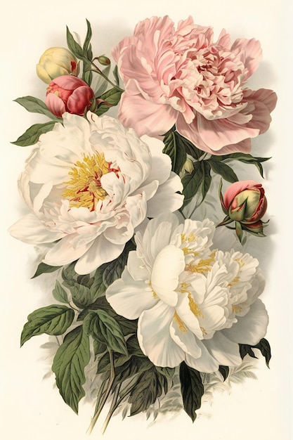 aquarel bloem ontwerp grens witte achtergrond