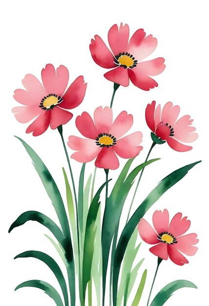 Aquarel bloemen ai