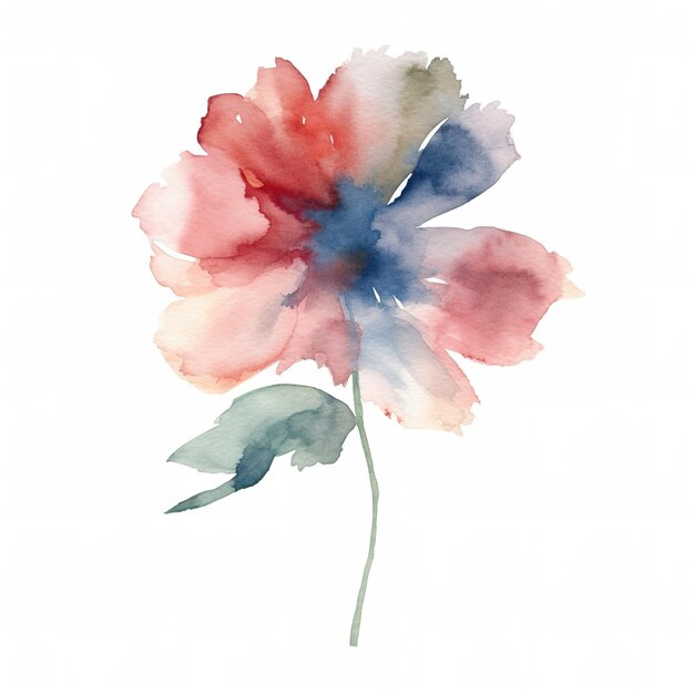 Foto aquarel bloemen bruiloft uitnodiging stijl geïsoleerd