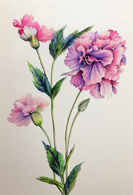 Aquarel Bloemen Muur Kunst Botanische Wildflower Afdrukbare Kunst Bloem Kunstwerk Bloemen Illustratie Na