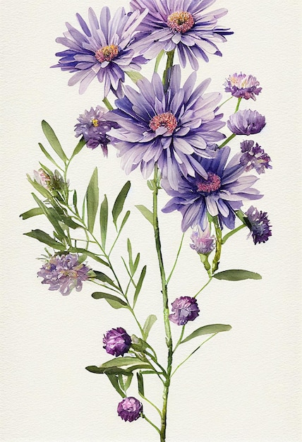 Aquarel Bloemen Muur Kunst Botanische Wildflower Afdrukbare Kunst Bloem Kunstwerk Bloemen Illustratie