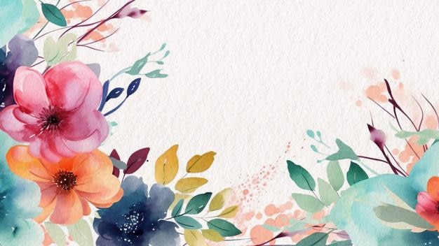 Aquarel bloemen op een witte achtergrond