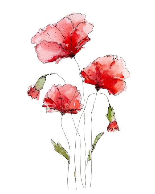 Aquarel bloemen schilderen