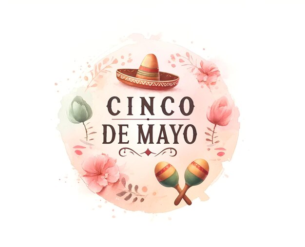 Foto aquarel cinco de mayo banner illustratie