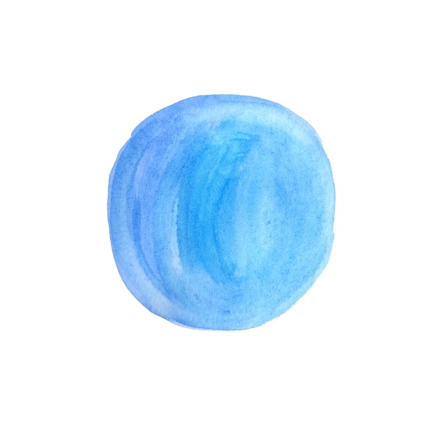 Aquarel cirkel, vulling, spotblauw met de hand geschilderd voor gebruik in bruiloft, vakantie, logo