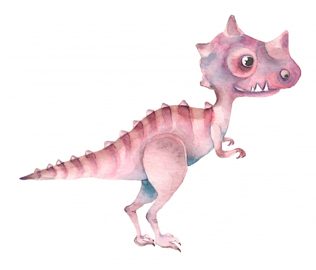 Aquarel dinosaurussen tyrannosaurus