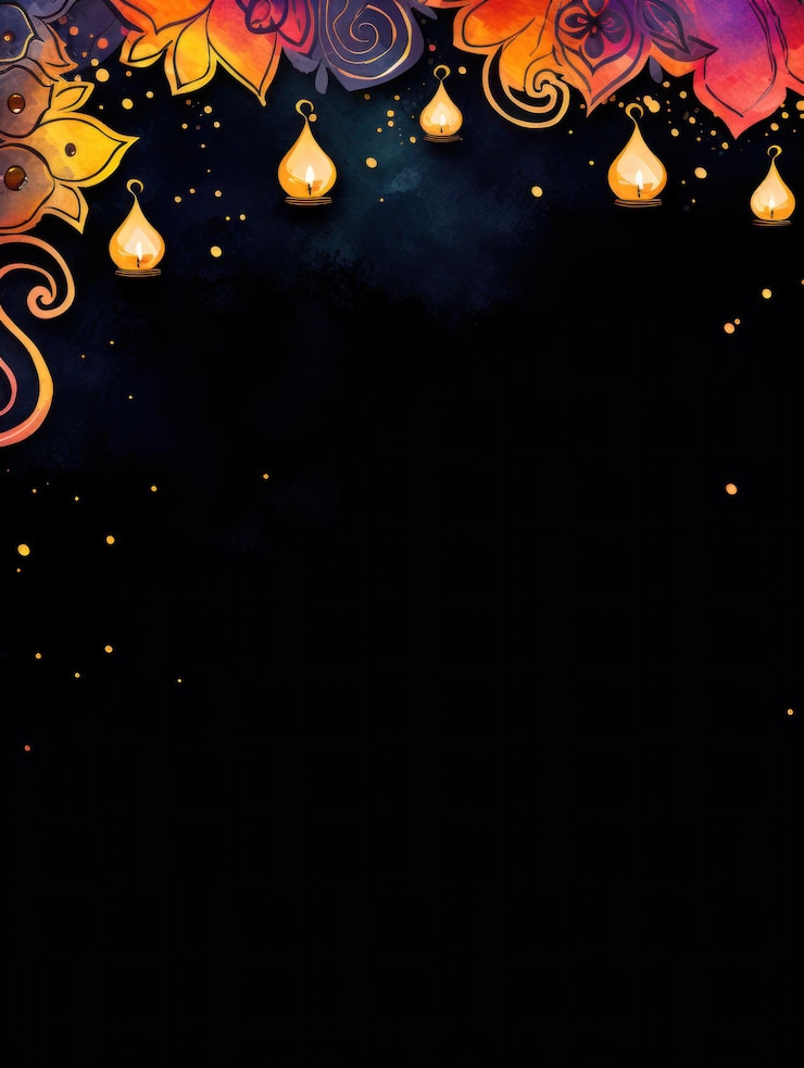 Foto aquarel diwali greeting card banner mockup hindoe vakantie generatieve ai