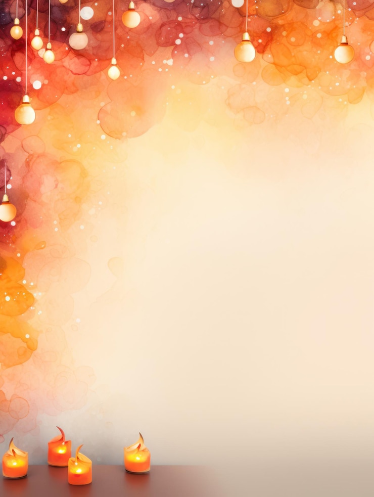 Foto aquarel diwali greeting card banner mockup hindoe vakantie generatieve ai