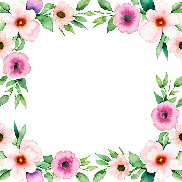 Aquarel Flower Frame