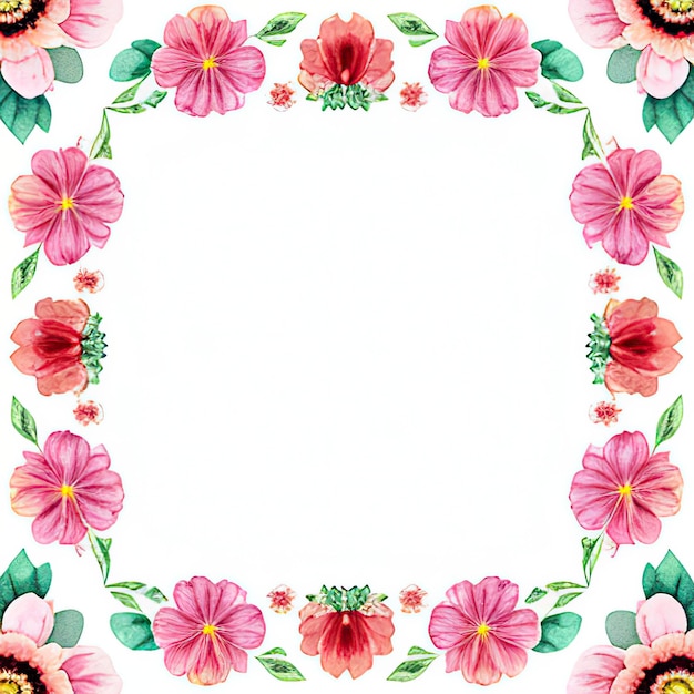 Aquarel Flower Frame