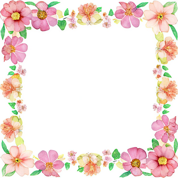 Aquarel Flower Frame