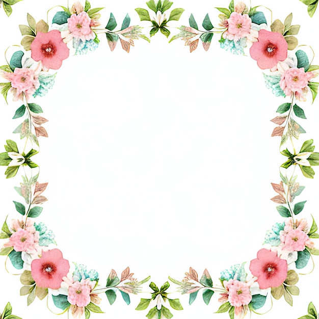 Aquarel Flower Frame