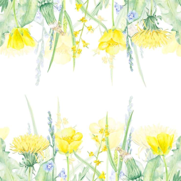 Foto aquarel frame wilde bloemen met de hand getekend in botanische stijl voor gebruik in logo bruiloft ansichtkaart ontwerp