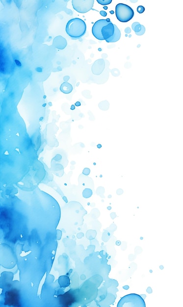 Aquarel gestileerd frame in blauwe kleuren op een witte achtergrond