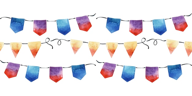 Aquarel grenzen met circus elementen