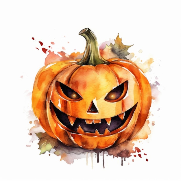 aquarel halloween pompoen clipart