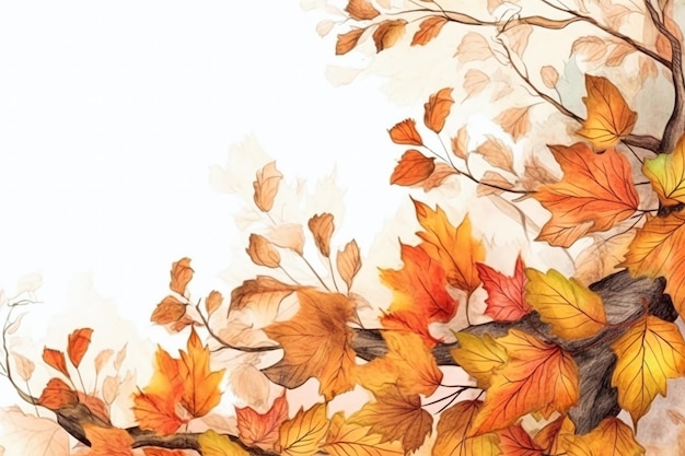 Aquarel herfst achtergrond