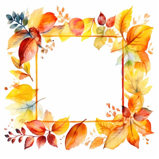 Aquarel herfst bladeren Frame