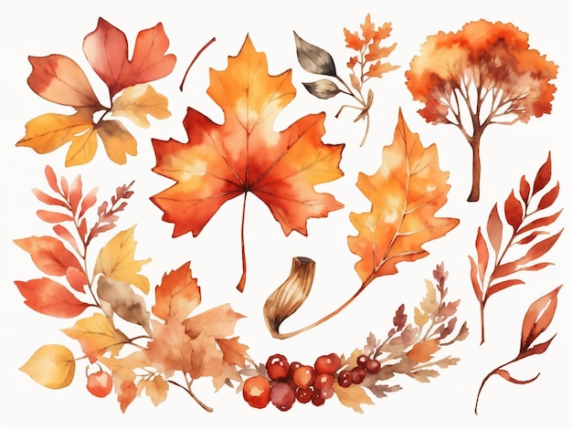 aquarel herfst illustraties