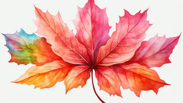 aquarel herfstbladeren HD 8K wallpaper Stock Fotografisch beeld